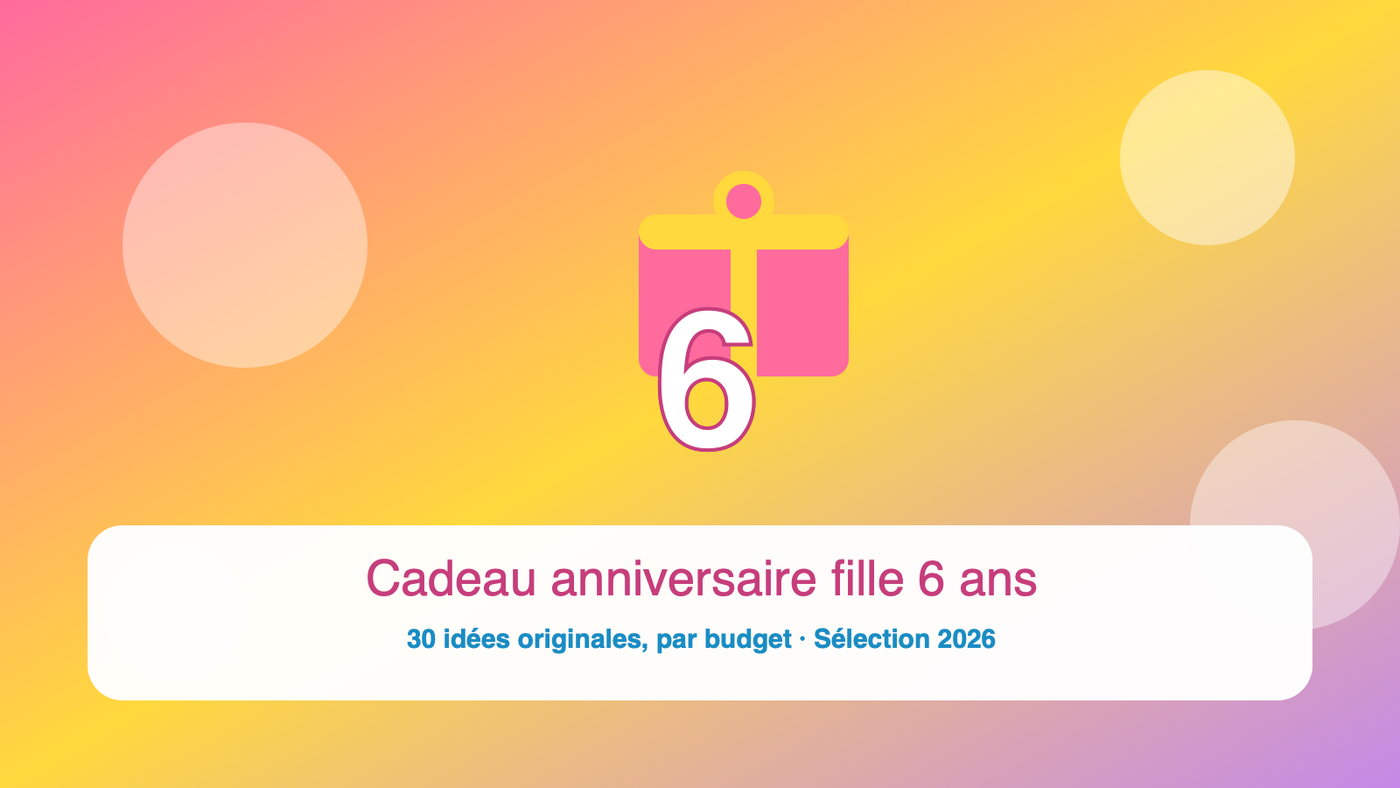 Cadeau anniversaire pour fille de 6 ans : 30 idées originales par budget