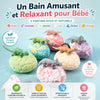 6 bombes de bain dinosaure 6 parfums doux naturels rose lavande jasmin
