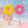 Bombes de bain en forme de sucette géante jaune et rose pour enfant