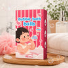 Packaging rose bombe de bain sucette fraise fruitée formule douce enfant